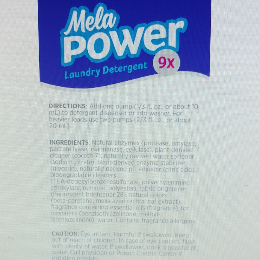 Ecosense Laundry detergent Regular MelaPower 9x Detergent: Island Breeze 32fl.oz - Picture 10 of 16